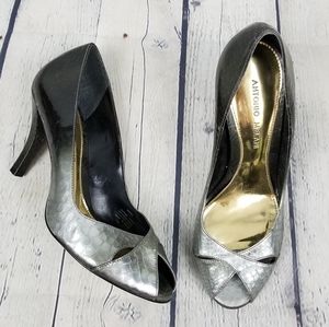 ANTONIO MELANI | Vanish texture ombre leather heel